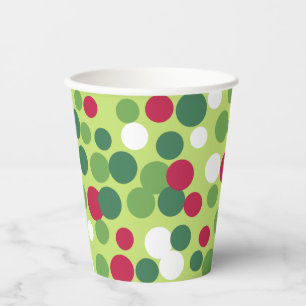 Gobelets En Papier Retro Christmas Dots Café Party Boisson
