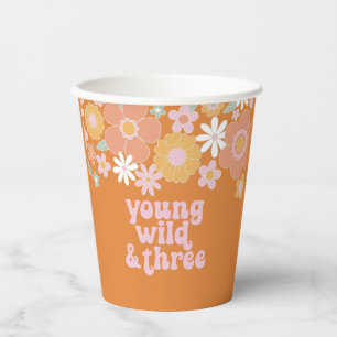 Gobelets en papier Retro Floral Young Wild Three p
