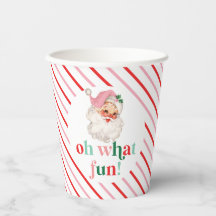 Retro Pink Père Noël Oh Quel Amusant