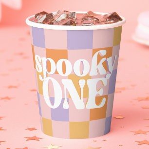 Gobelets En Papier Retro Super Halloween premier anniversaire
