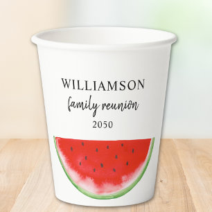 Gobelets En Papier Réunion familiale de pastèque