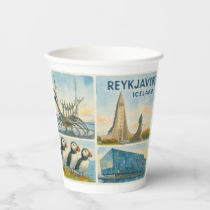 Gobelets En Papier Reykjavik Islande multivue