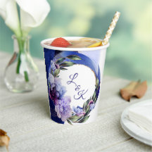 Riche violet et bleu pivoine Fashion tasse en papi