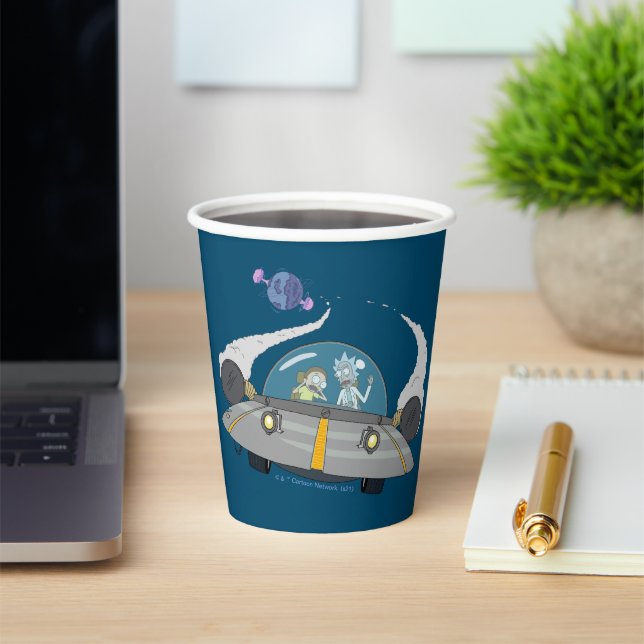 Gobelets En Papier RICK ET MORTY™ | Vol En Navire Spatial (Insitu)