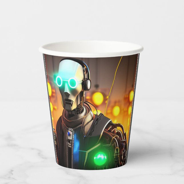 Gobelets En Papier Robot 2 tasses en papier (Recto)