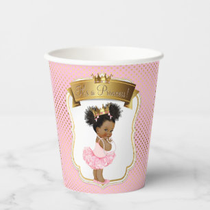 Gobelets en papier Rose Gold Princess Baby Shower