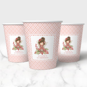 Gobelets en papier Rose Pâle Fée Caprice 2ème Anni