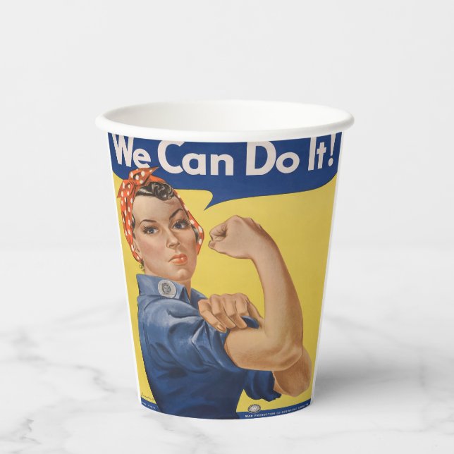 Gobelets En Papier Rosie the Riveter (Recto)