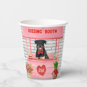 Gobelets En Papier Rottweiler Chien Valentine's Day Kissing Booth