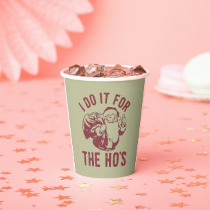 Gobelets En Papier Rude Christmas Père Noël Face Je le fais pour le h