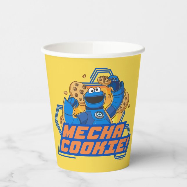 Gobelets En Papier Rue Sésame | Cookie Monster Mecha Cookie! (Gauche)
