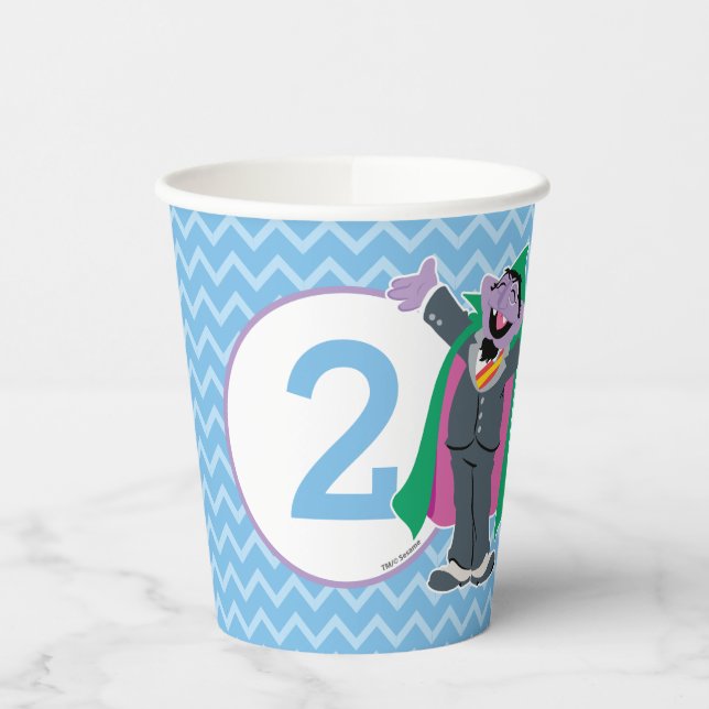 Gobelets En Papier Rue Sésame | Count von Count Anniversaire (Gauche)