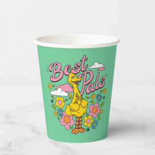 Gobelets En Papier Rue Sésame Meilleurs potes d'oiseaux jaunes