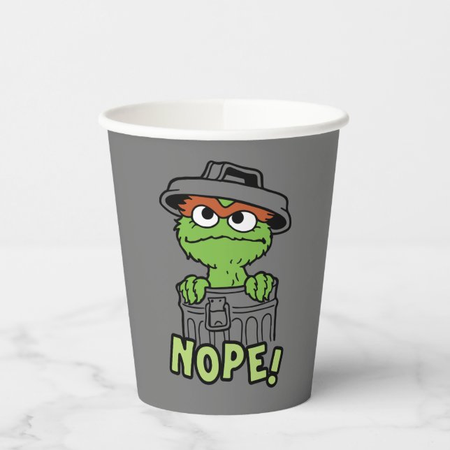 Gobelets En Papier Rue Sésame | Oscar le Grouch Nope! (Gauche)