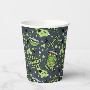 Gobelets En Papier Rue Sésame   Oscar the Grouch Phrase Motif