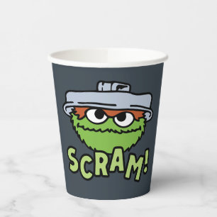 Gobelets En Papier Rue Sésame   Oscar the Grouch Scram!