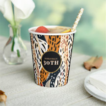 Gobelets en papier Safari Boho Gobelets pour fête 