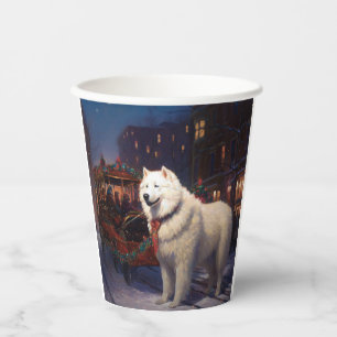 Gobelets En Papier Samoyed Christmas Festive Saison