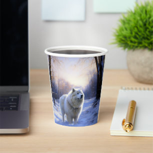 Gobelets En Papier Samoyed Let It Snow Christmas