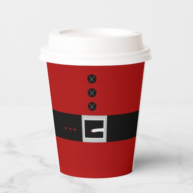 Gobelets En Papier Santa Belly Paper Cup  (Recto)