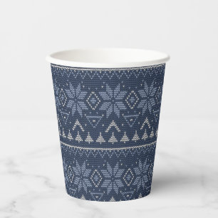 Gobelets En Papier Scandinave, tasse de papier tricot