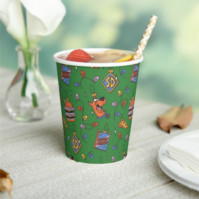 Gobelets En Papier Scooby-Doo Holiday Snack Lights Pattern (Insitu)