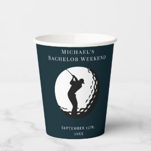 Gobelets En Papier Serviette personnalisée Bachelor Golf Week-end