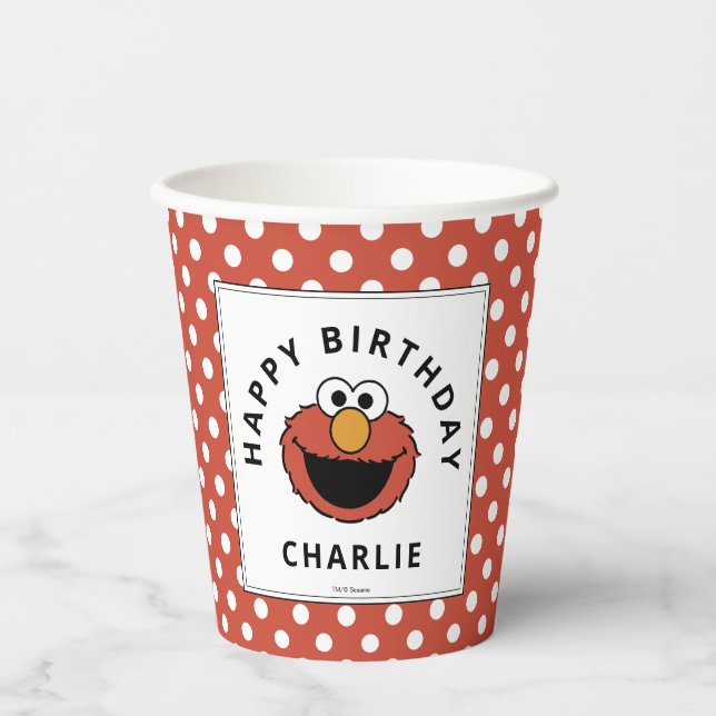 Gobelets En Papier Sesame Street | Elmo Birthday Paper Cups (Recto)