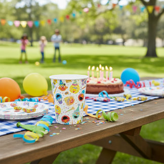 Gobelets En Papier Sesame Street Pals Confetti Anniversaire