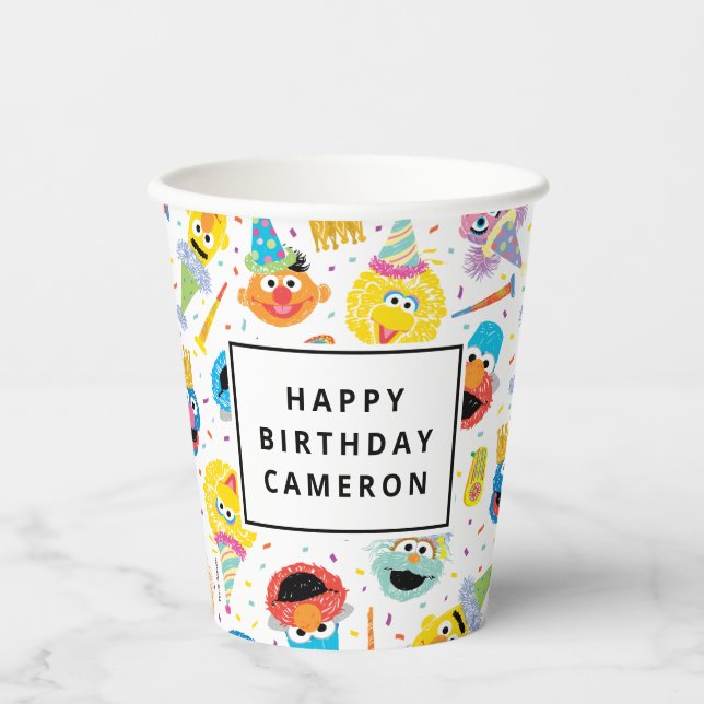 Gobelets En Papier Sesame Street Pals Confetti Birthday (Recto)
