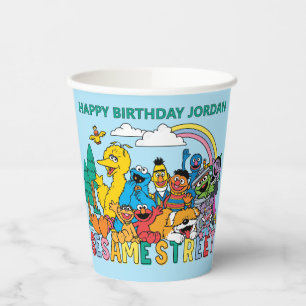 Gobelets En Papier Sesame Street Vague Arc-en-ciel