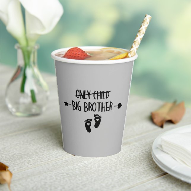 Gobelets En Papier Seulement les enfants traversent maintenant Big Br (Insitu)