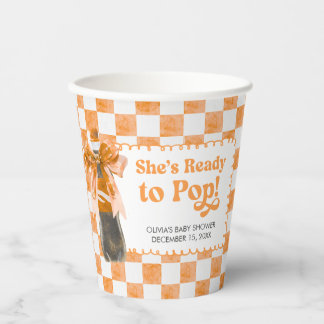 Gobelets En Papier She's Ready to Pop Baby Shower