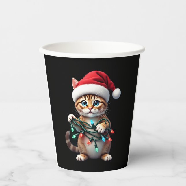 Gobelets En Papier Siamese Cat Christmas V-Neck (2) (Recto)