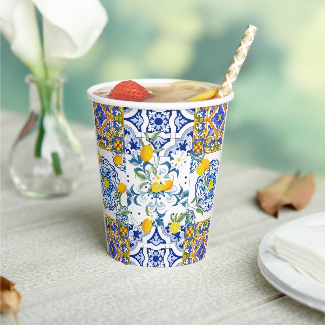 Gobelets En Papier Sicilian style,summer art       (Insitu)