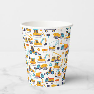 Gobelets En Papier Simple Cuisine Construction Truck Party