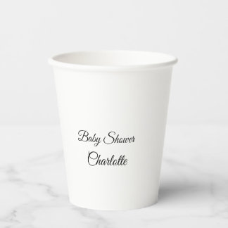 Gobelets En Papier SIMPLE MINIMAL.CUTIE ADD NAME BABY baby shower Thr