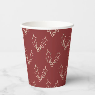 Gobelets En Papier Simply Christmas Collection - Holly
