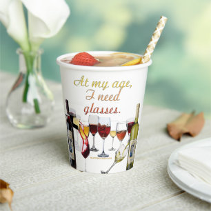Gobelets En Papier SlipperyJoe's Vins Verres de raisins fermentés vin