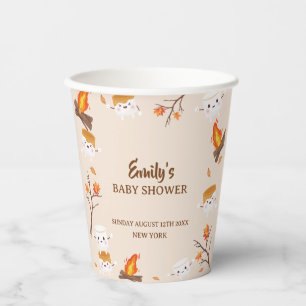 Gobelets En Papier S'more Love Fall Baby shower de camping rustique