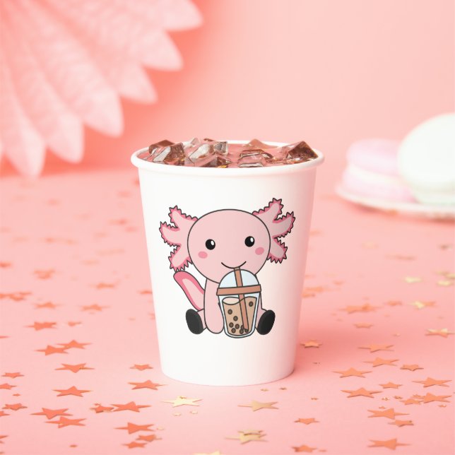 Gobelets En Papier Snaxolotl Axolotl Amateurs de thé à bulles Animaux (Insitu)