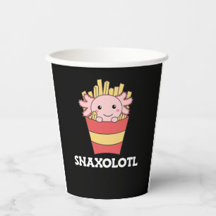 Gobelets En Papier Snaxolotl Axolotl Lover mignons Animaux Fries Voit
