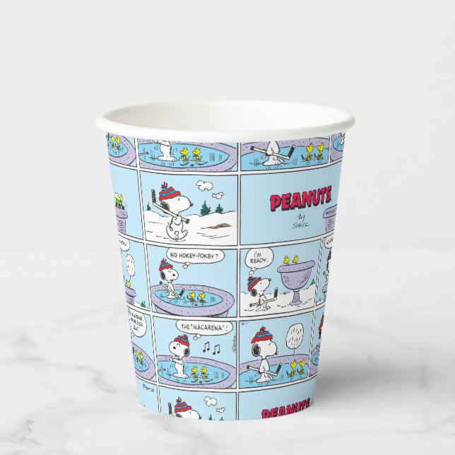 Gobelets En Papier Snoopy & Amis Jeu de hockey (Recto)
