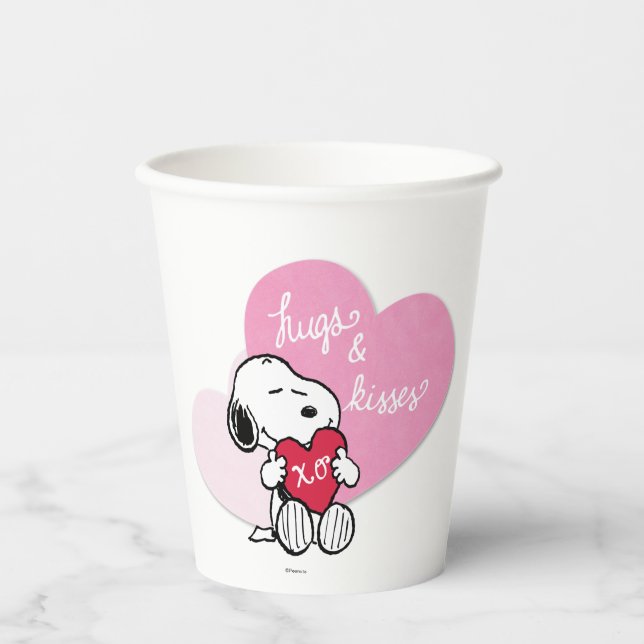 Gobelets En Papier Snoopy Hugs & Kisses (Recto)