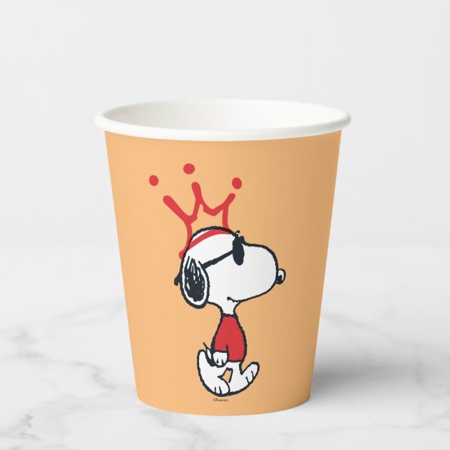 Gobelets En Papier Snoopy - Joe Cool Crown (Recto)