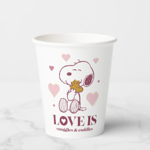 Gobelets En Papier Snoopy & Woodstock - L'amour c'est des lunettes et
