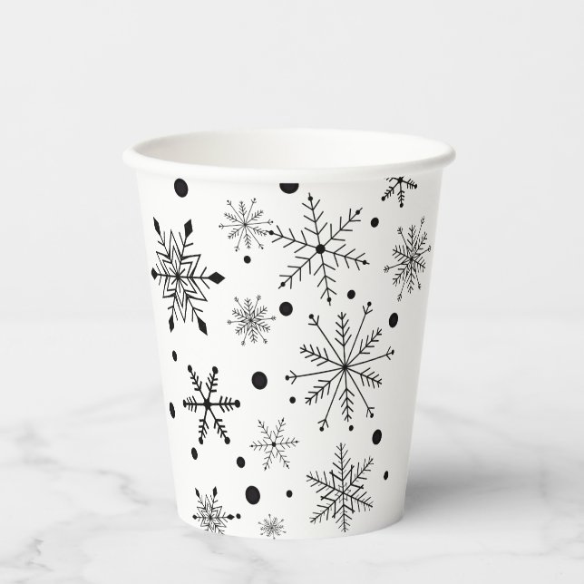 Gobelets En Papier Snowflake Paper Cup (Recto)