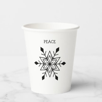 Gobelets En Papier Snowflake Peace Paper Cups