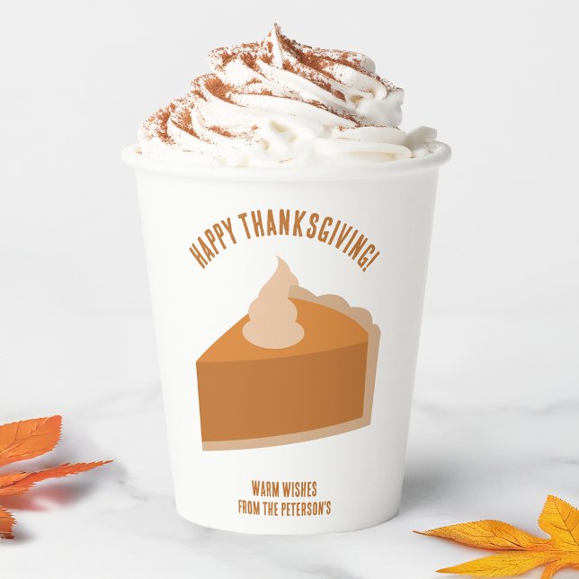 Gobelets En Papier Soirée à tarte Thankesgiving (Thanksgiving Pie Dinner Party Paper Cups
)