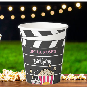 Gobelets En Papier Soirée Cinéma Anniversaire Filles